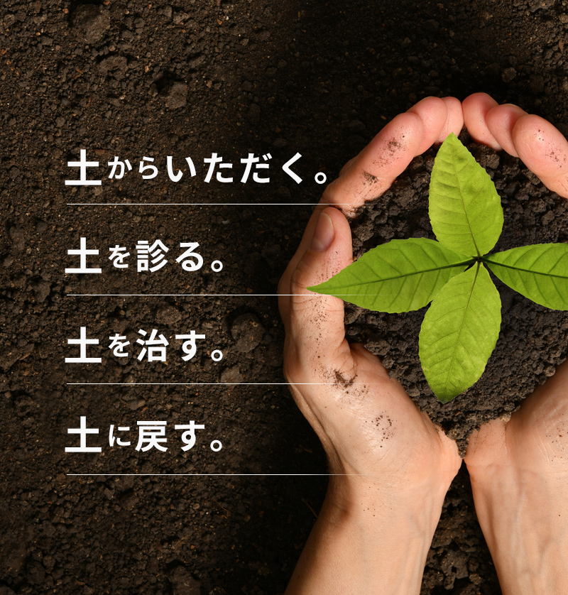 土は地球の皮膚である。